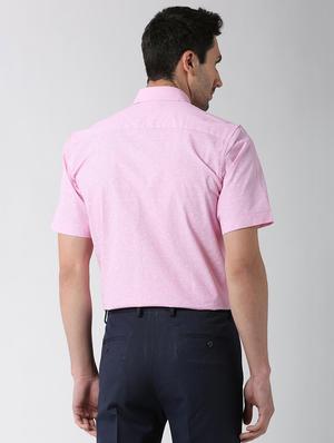 pink printed formal shirt - 16107779 - Standard Image - 3