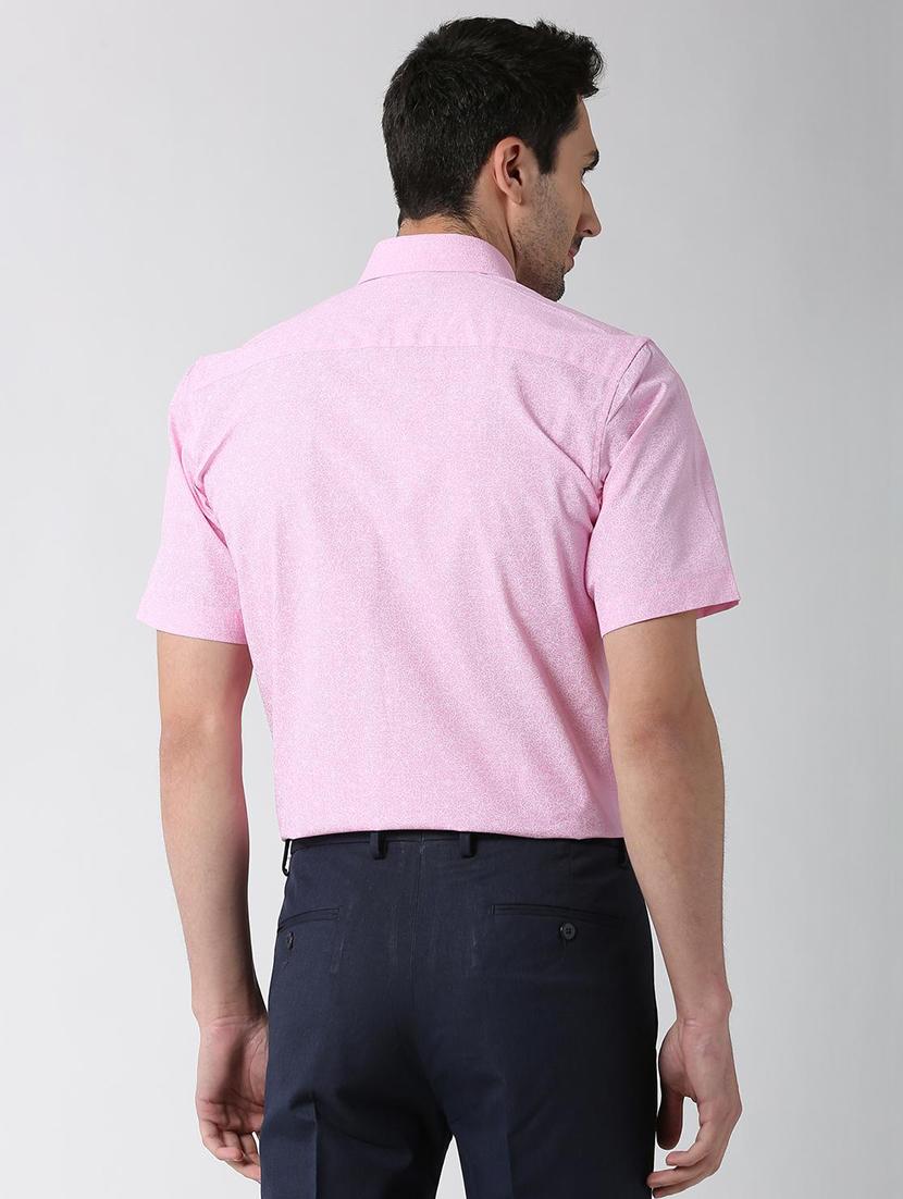 pink printed formal shirt - 16107779 - Zoom Image - 3