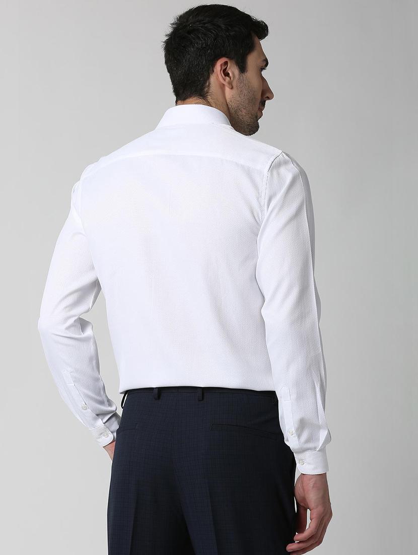 white solid formal shirt - 16107810 - Zoom Image - 3