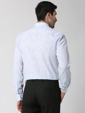 blue striped formal shirt - 16107811 - Standard Image - 3
