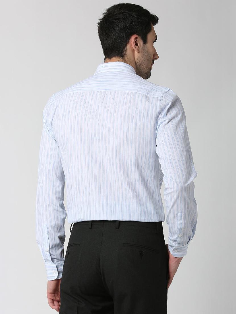 blue striped formal shirt - 16107811 - Zoom Image - 3