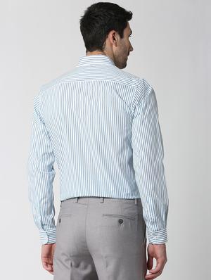 blue striped formal shirt - 16107814 - Standard Image - 3