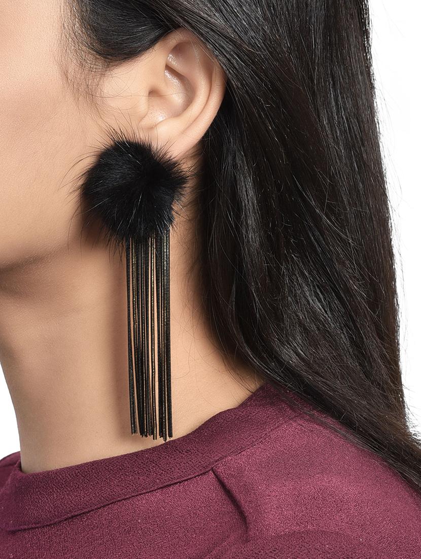 black metal drop earring - 16108214 - Zoom Image - 3