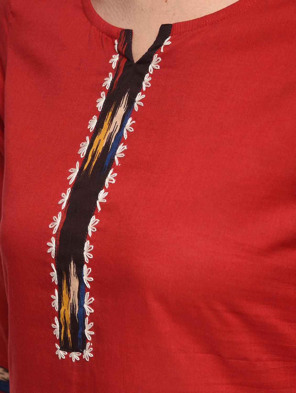 Solid straight kurta - 16108285 - Zoom Image - 6