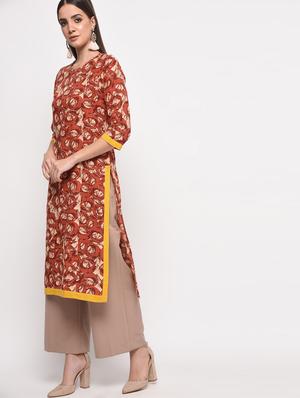 Printed straight kurta - 16108321 - Standard Image - 3