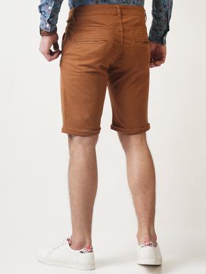 brown solid shorts - 16108794 - Standard Image - 3