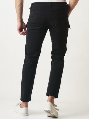 black solid cargos - 16108806 - Standard Image - 3