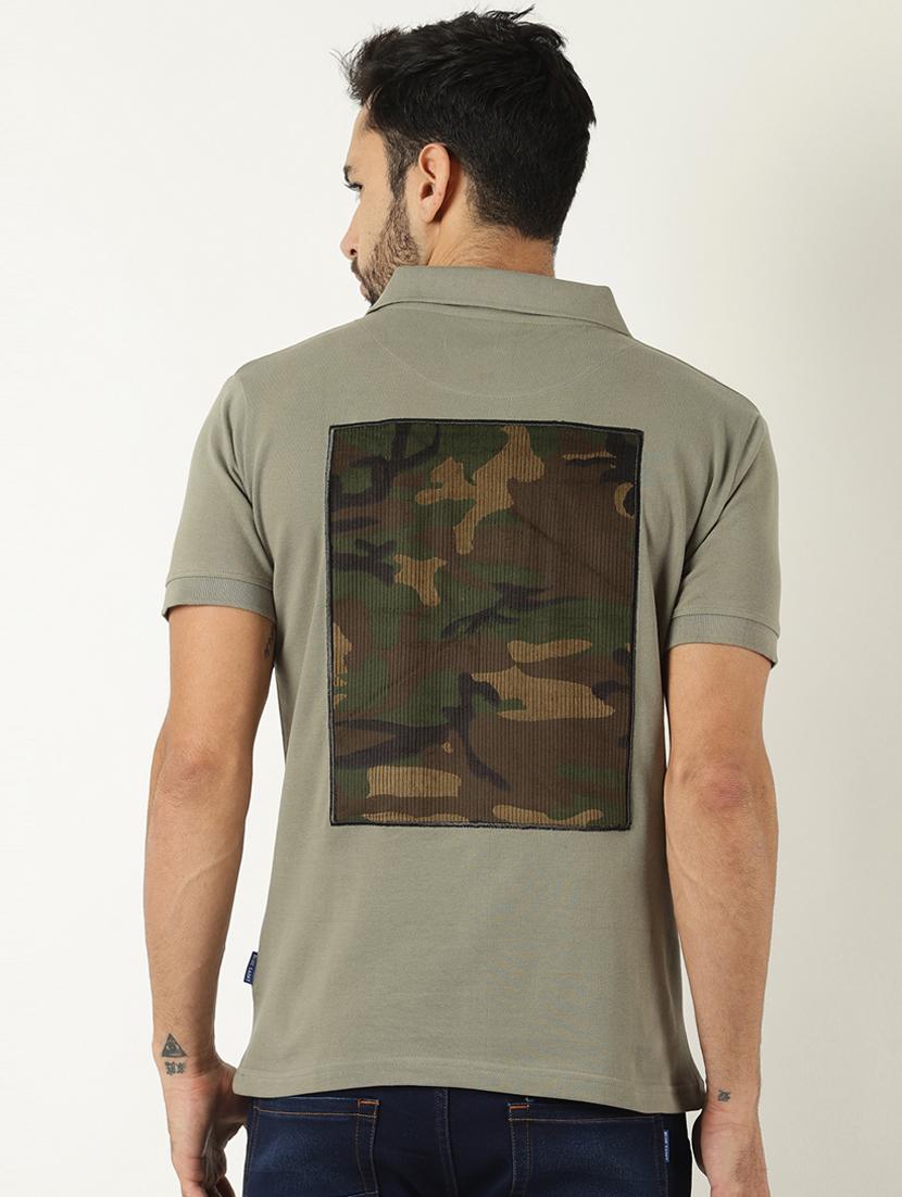 olive green camouflage back print tshirt - 16108905 - Zoom Image - 3