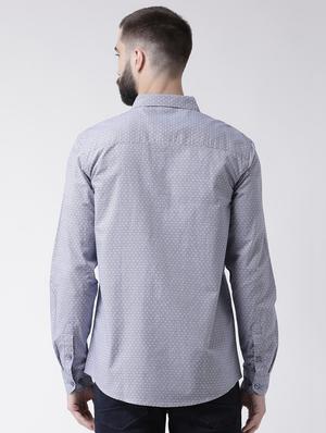 blue printed casual shirt - 16109483 - Standard Image - 3
