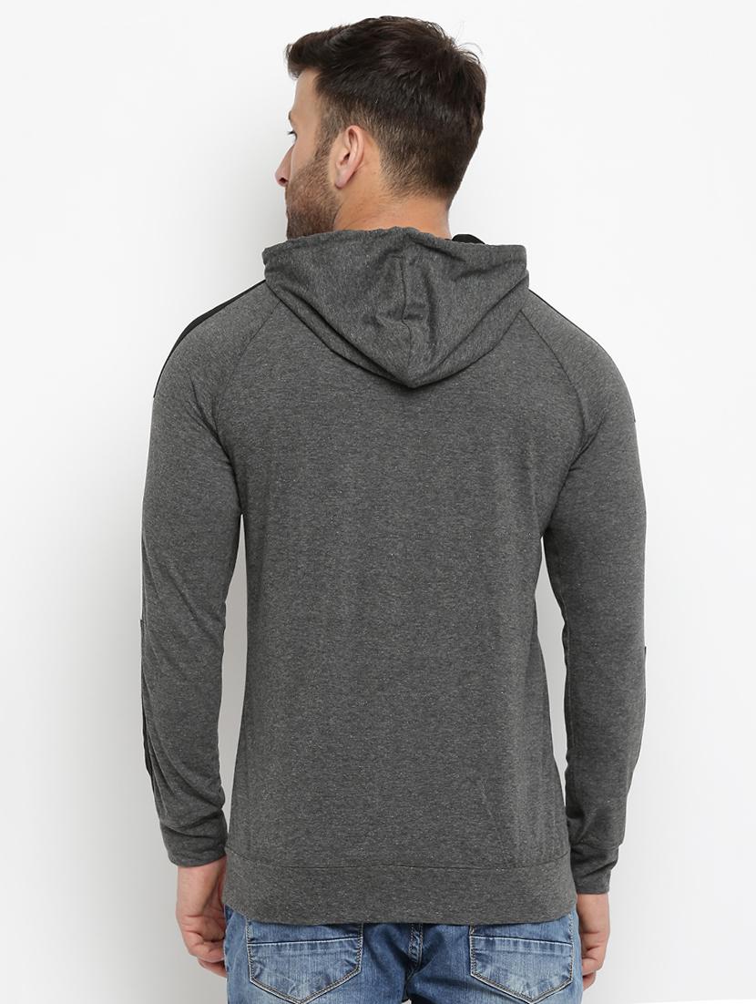 grey hooded raglan tshirt - 16109798 - Zoom Image - 3