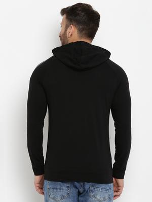 black raglan hooded tshirt - 16109799 - Standard Image - 3
