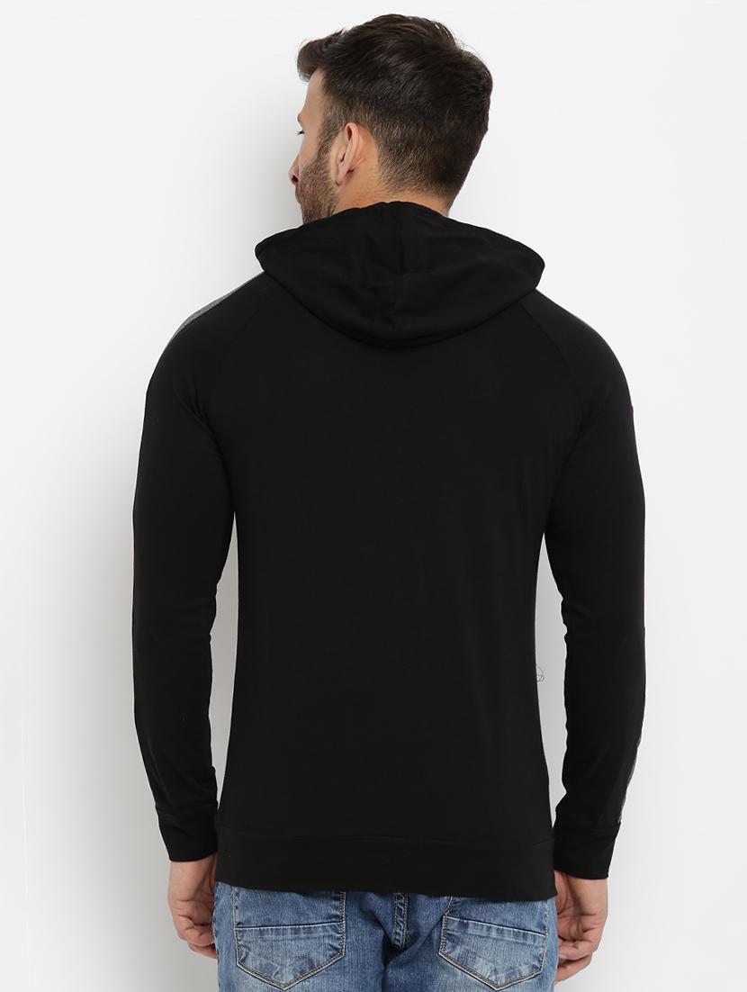 black raglan hooded tshirt - 16109799 - Zoom Image - 3