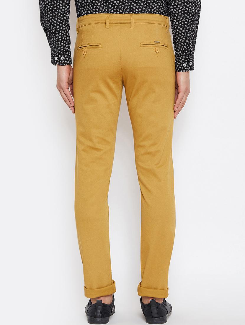 brown cotton blend chinos - 16110825 - Zoom Image - 3