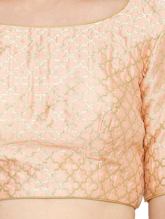 solid self design blouse - 16110866 - Zoom Image - 3
