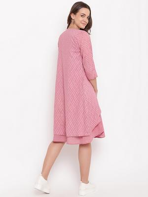 pocket detail a-line dress with jacket - 16111366 - Standard Image - 3