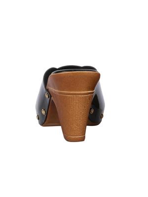 black slip on sandals - 16111592 - Standard Image - 3