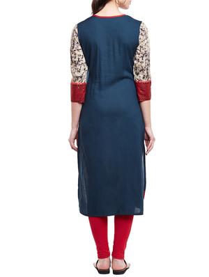 shibori embroidered straight kurta - 16111729 - Standard Image - 3