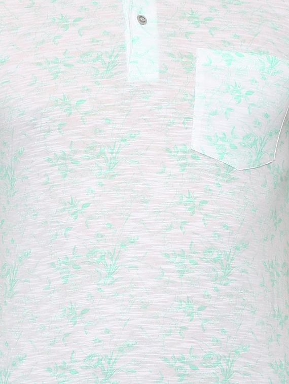 white floral printed tshirt - 16112308 - Zoom Image - 3