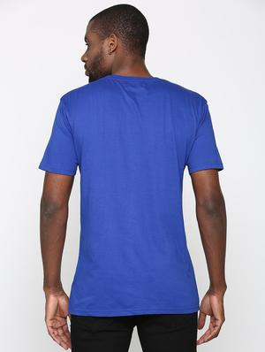 blue typographic chest print t-shirt - 16112317 - Standard Image - 3