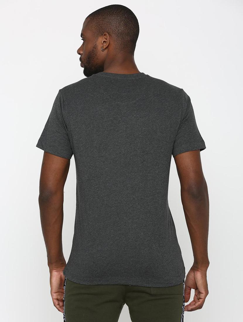 grey typographic front print t-shirt - 16112345 - Zoom Image - 3