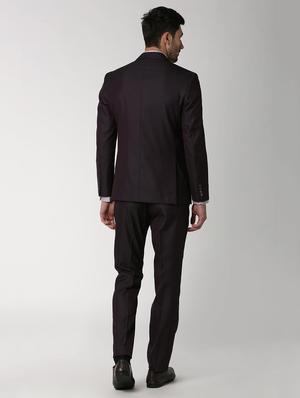 purple solid single breasted suit - 16112413 - Standard Image - 3