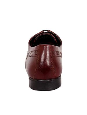 red leather laceup derbies - 16112635 - Standard Image - 3