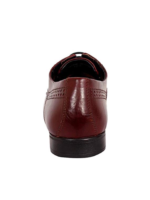red leather laceup derbies - 16112635 - Zoom Image - 3