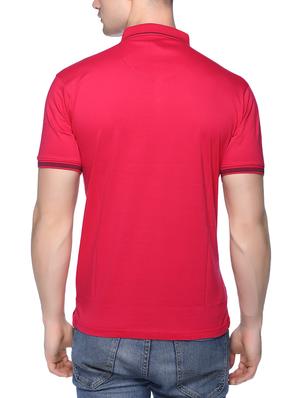 red solid polo t-shirt - 16112786 - Standard Image - 3