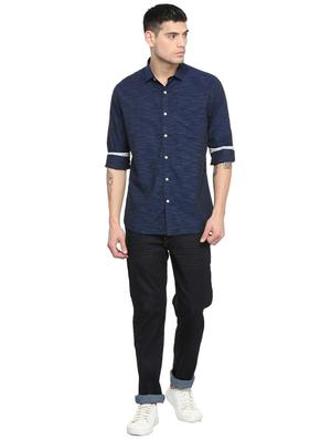 blue printed casual shirt - 16113629 - Standard Image - 3