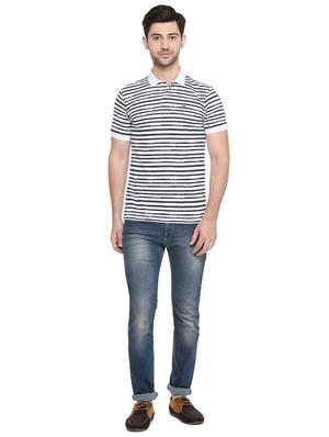 monochrome striped polo t-shirt - 16113696 - Standard Image - 3