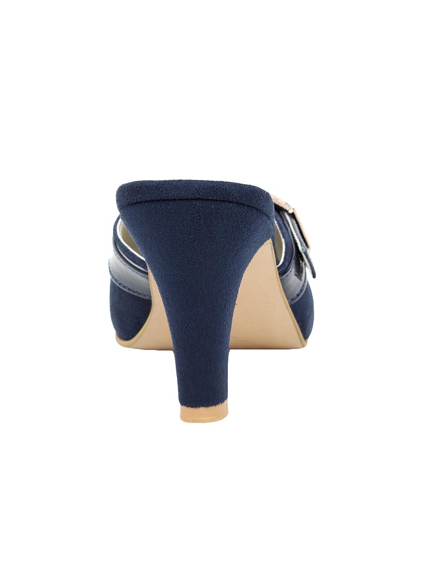 blue slip on mules - 16114590 - Zoom Image - 3