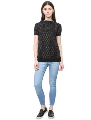 ribbed edge mock neck top - 16114660 - Standard Image - 3