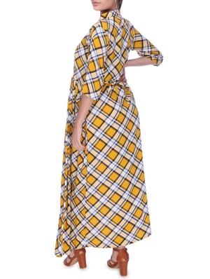 checkered maternity wear dress - 16114820 - Standard Image - 3