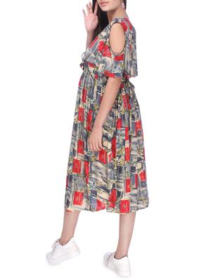 cold shoulder maternity wear dress - 16114823 - Standard Image - 3