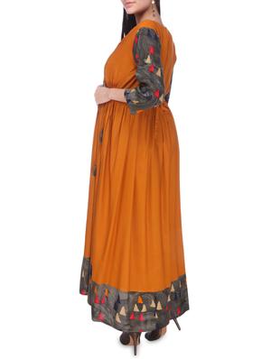 tie knot color block maternity wear dress - 16114832 - Standard Image - 3