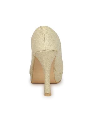 gold slip on pumps - 16119695 - Standard Image - 3