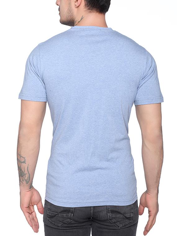 blue solid t-shirt - 16119732 - Zoom Image - 3