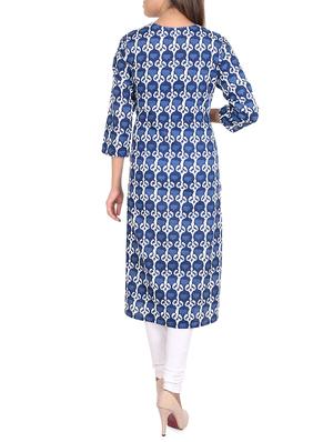 batik double slit kurta - 16120617 - Standard Image - 3
