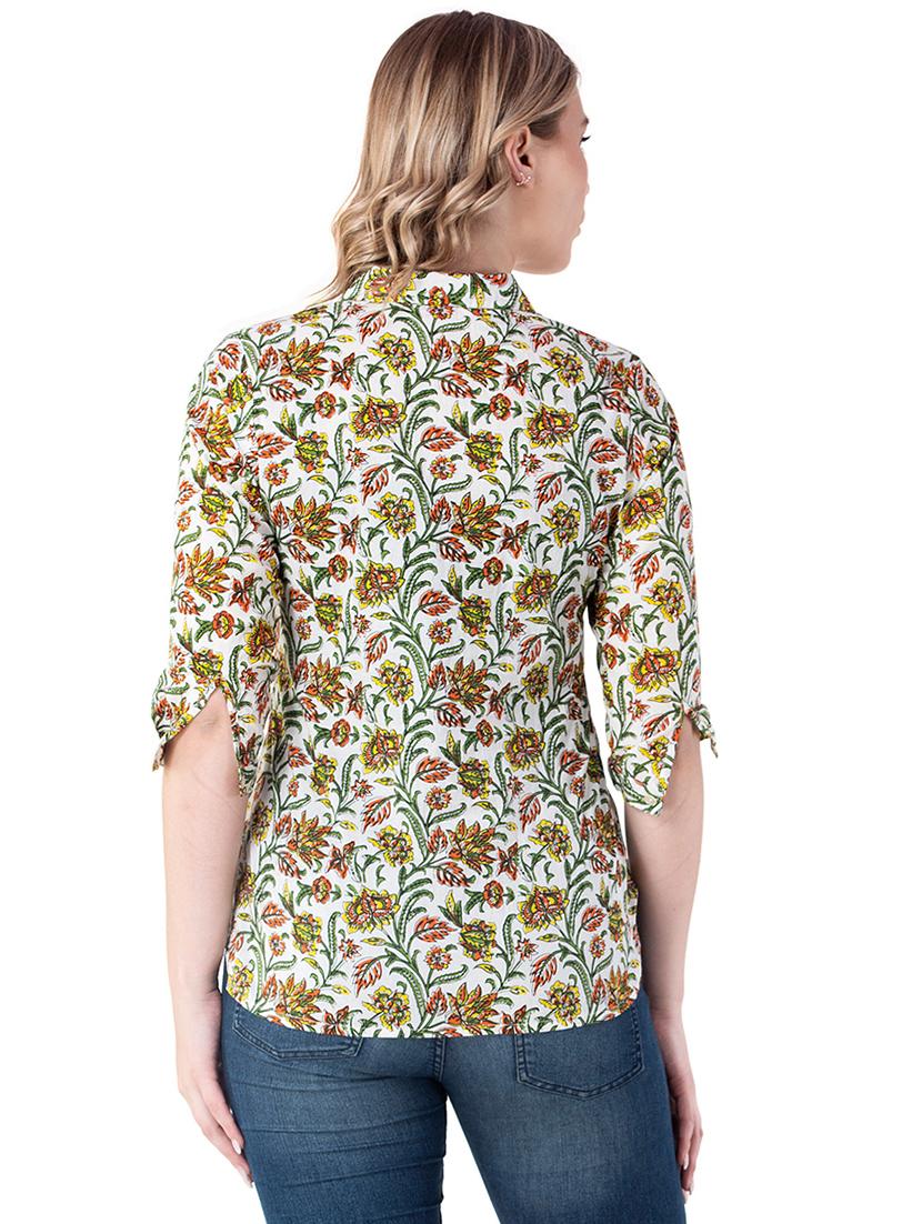 floral shirt tunic - 16120935 - Zoom Image - 3