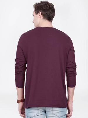 maroon typographic front print t-shirt - 16121228 - Standard Image - 3