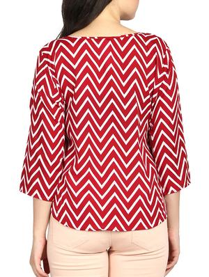 boat neck chevron top - 16121272 - Standard Image - 3