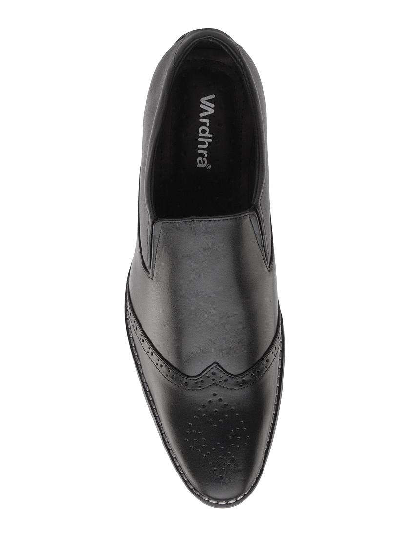 black leather slip on ons - 16124361 - Zoom Image - 3