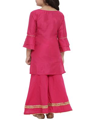 pink cotton suit set - 16128726 - Standard Image - 3
