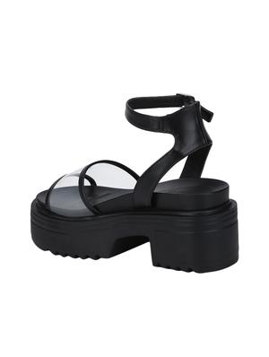 black platforms sandals - 16129356 - Standard Image - 3