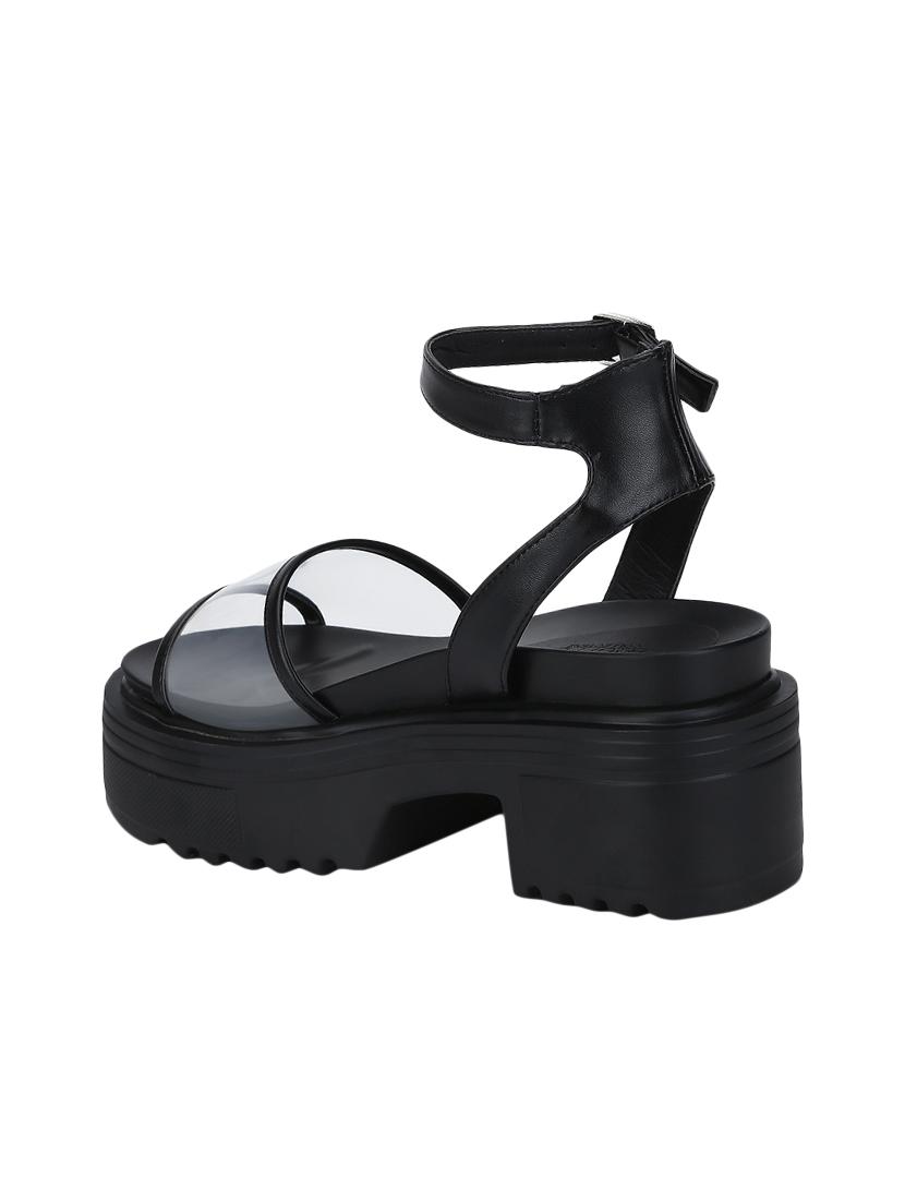 black platforms sandals - 16129356 - Zoom Image - 3