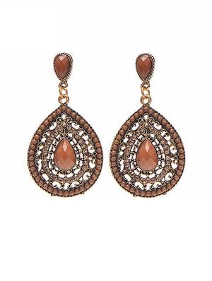 brown drop earring - 16129423 - Standard Image - 3