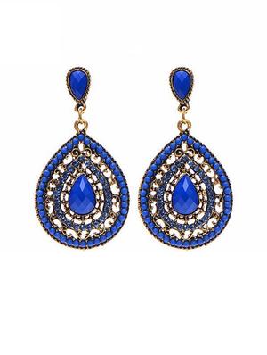 blue drop earring - 16129424 - Standard Image - 3