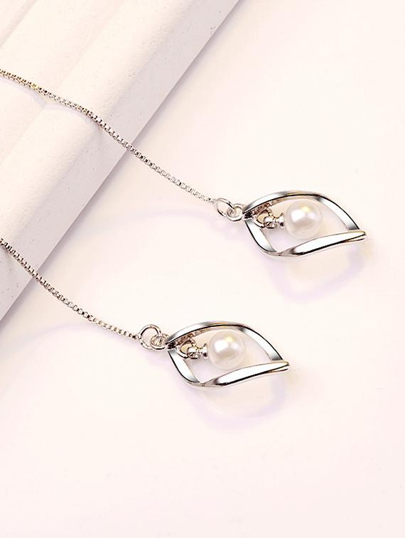 silver drop earring - 16129426 - Zoom Image - 3