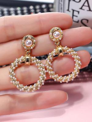 white drop earring - 16129430 - Standard Image - 3
