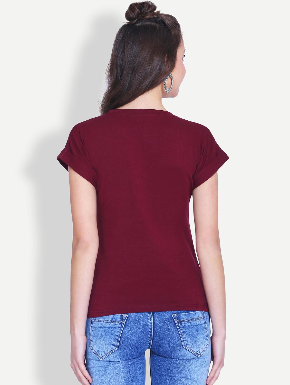 turn up sleeved graphic print tee - 16129714 - Zoom Image - 3